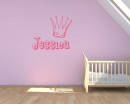 Customized Name Crown Vinyl Decal Children Sticker